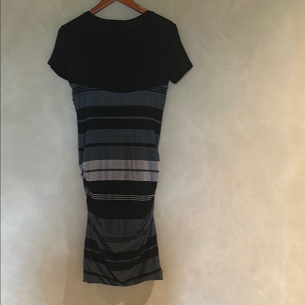 James Perse Relaxed Strip T- shirt dress - Picture 3 of 4
